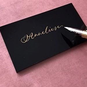BLACK ACRYLIC RECTANGLE PLACE CARDS